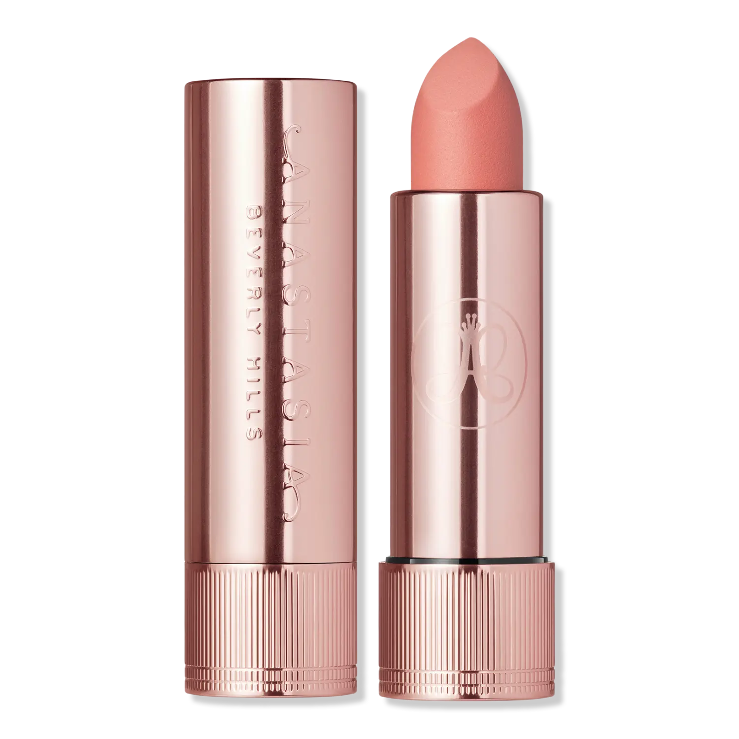 

Матовая и сатиновая бархатная помада с высокой пигментацией Anastasia Beverly Hills, Hush Pink (baby pink with a matte finish)