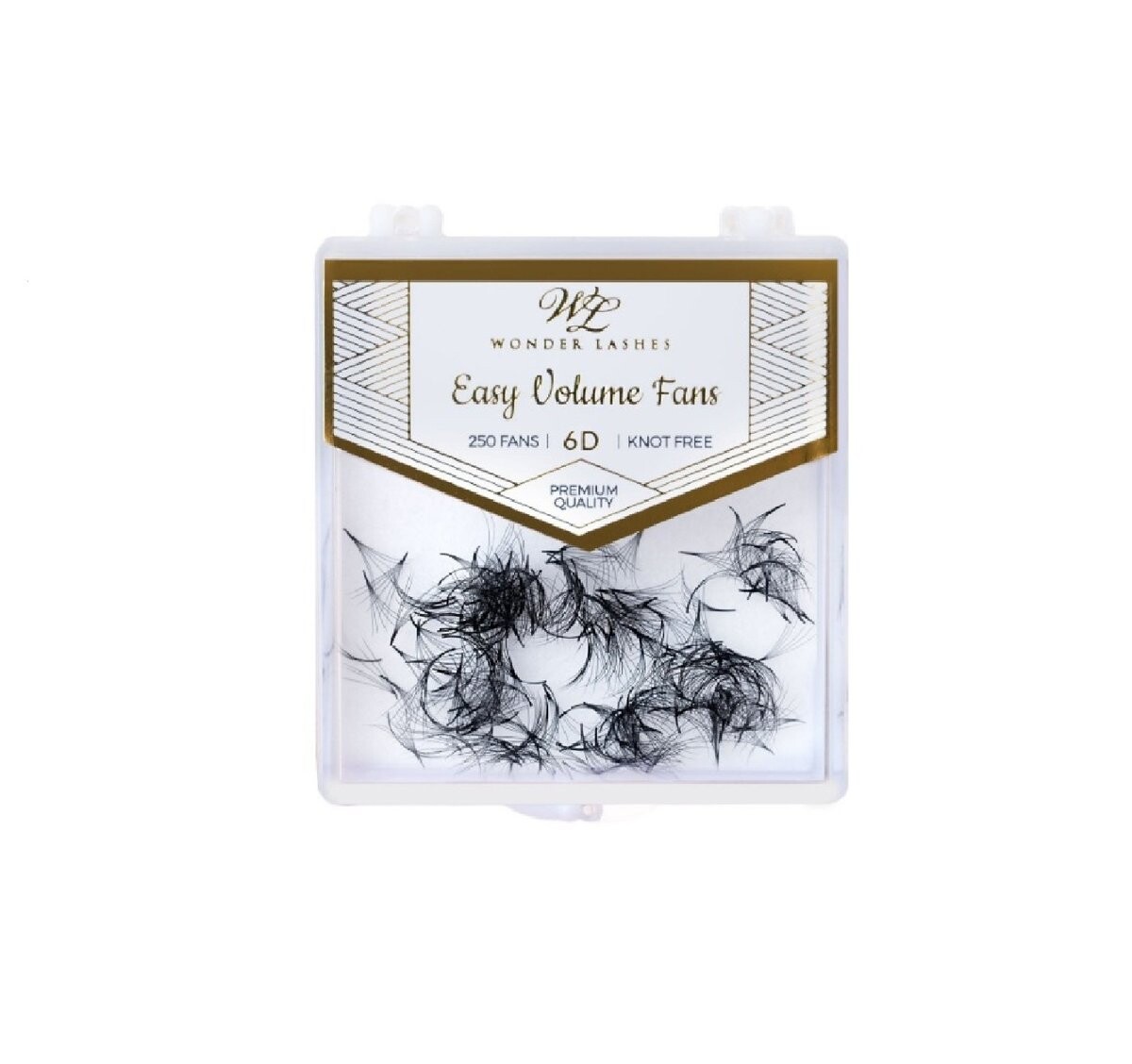 

Напудренные ресницы Wonder Lashes Easy Volume Fans 6D, C-образный изгиб, 10 мм Wonderlashes