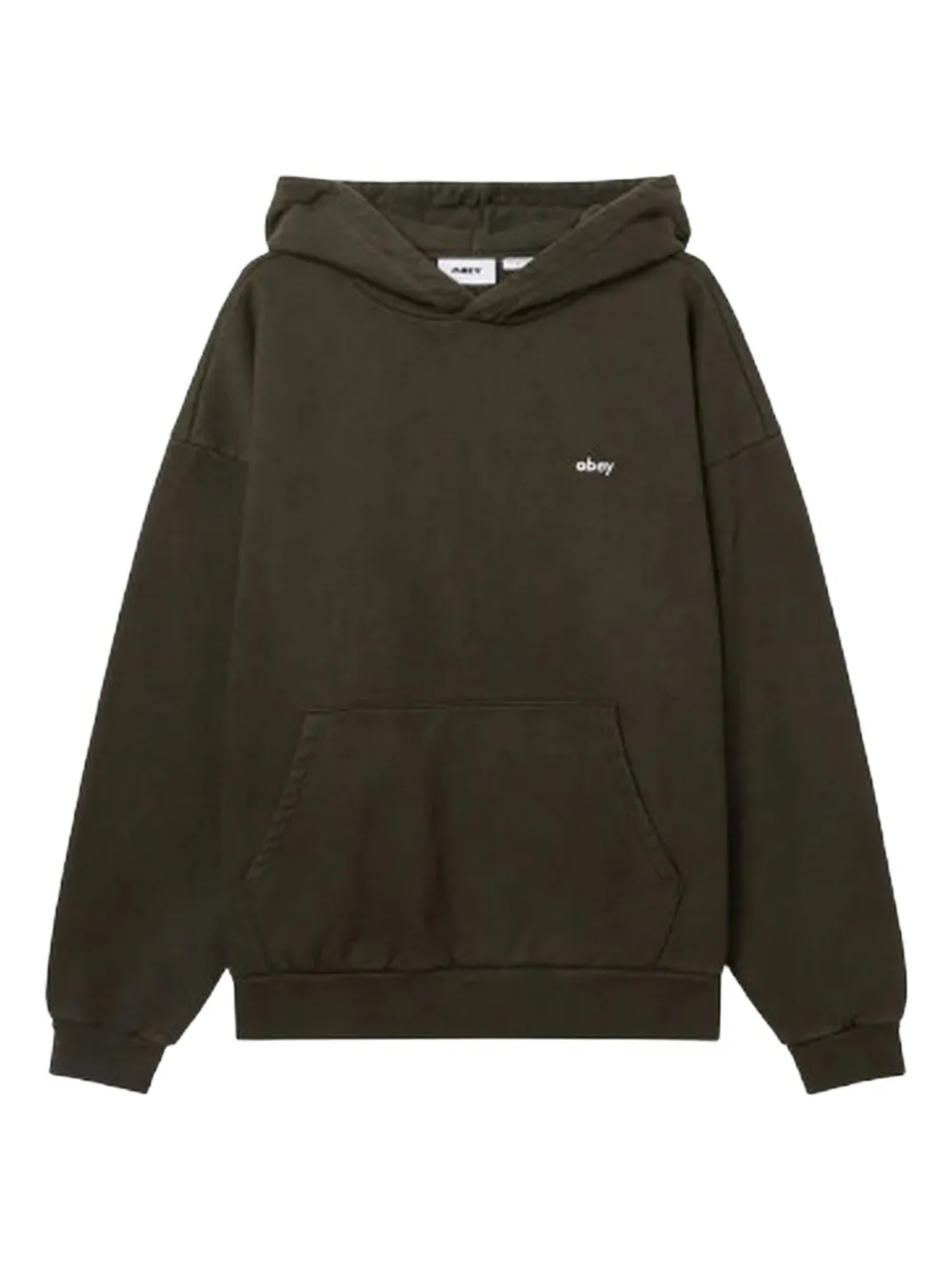 

Худи с карманом кенгуру Obey, зеленый