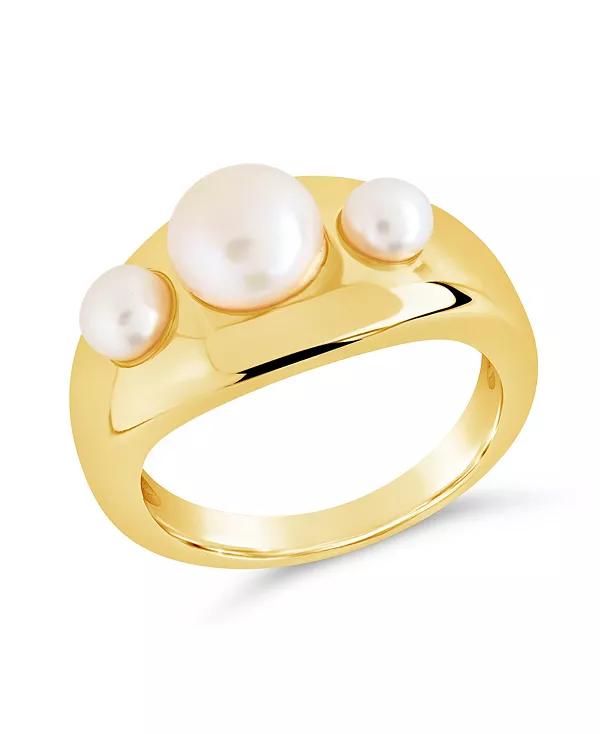 

Кольцо Finlee с перламутром и заклепками Sterling Forever, gold