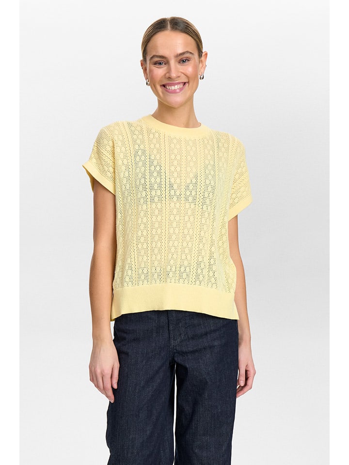 

NÜMPH Желтая вязаная рубашка