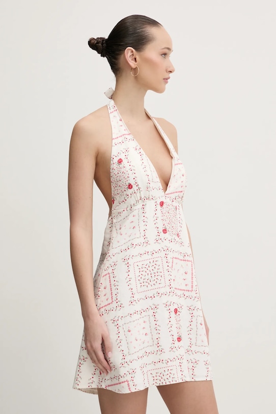 

Льняное платье Hollister Co., бежевый