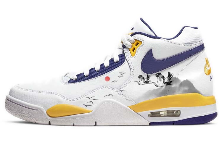 

Кроссовки Nike Flight Legacy Vintage Basketball Shoes Men Mid-top Yellow/White, желтый