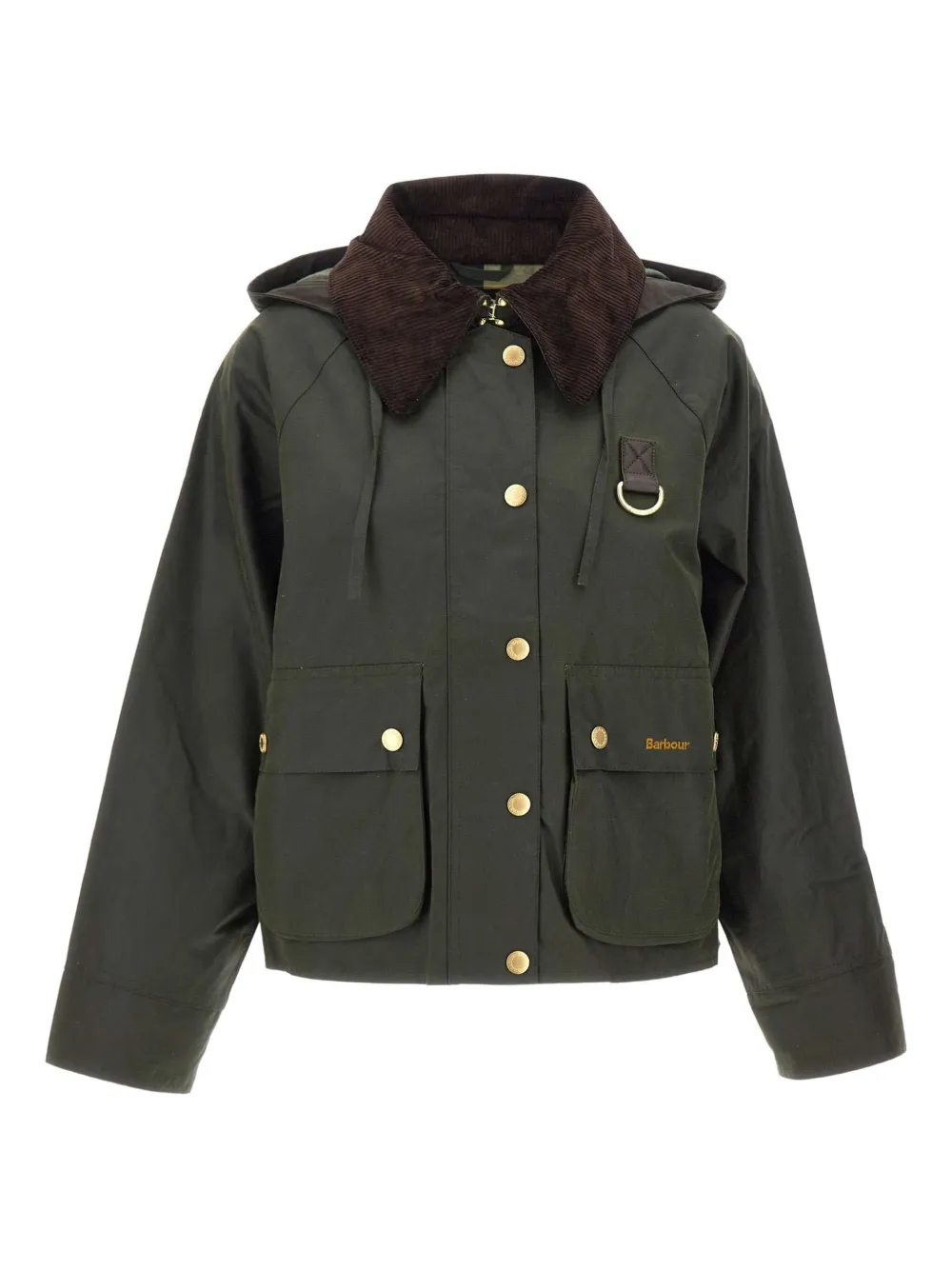 

Хлопковая куртка с кольцевой отделкой Barbour, зеленый