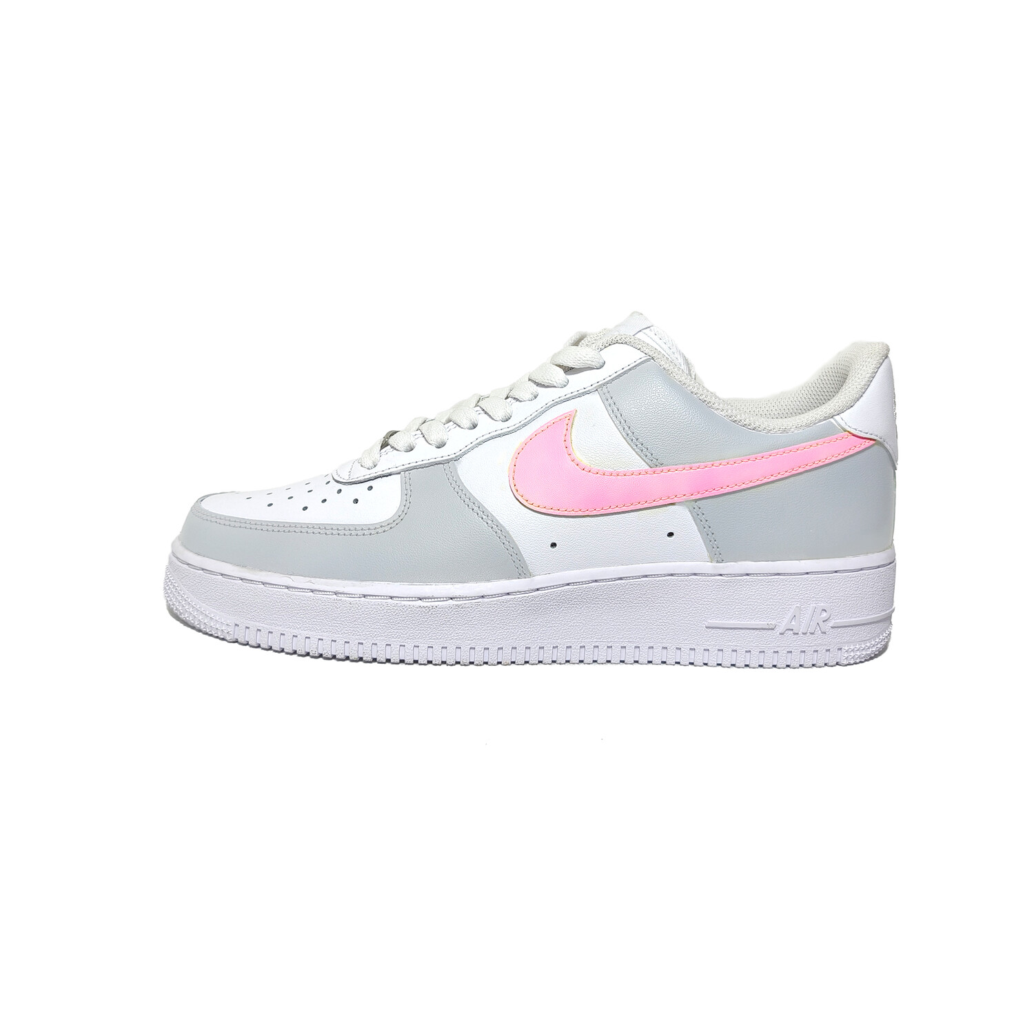 

Кроссовки Nike Air Force 1 Skateboarding Shoes Unisex Low-top Heather Gray/Dusty Pink, серый/розовый