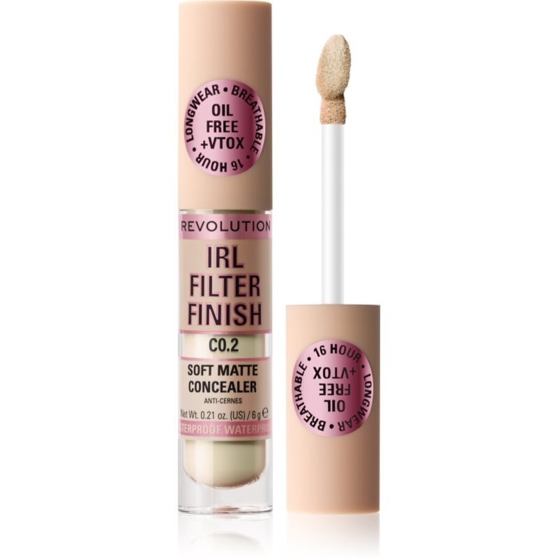

Стойкий консилер Makeup Revolution IRL Filter для идеального покрытия, оттенок C0,2 6 г