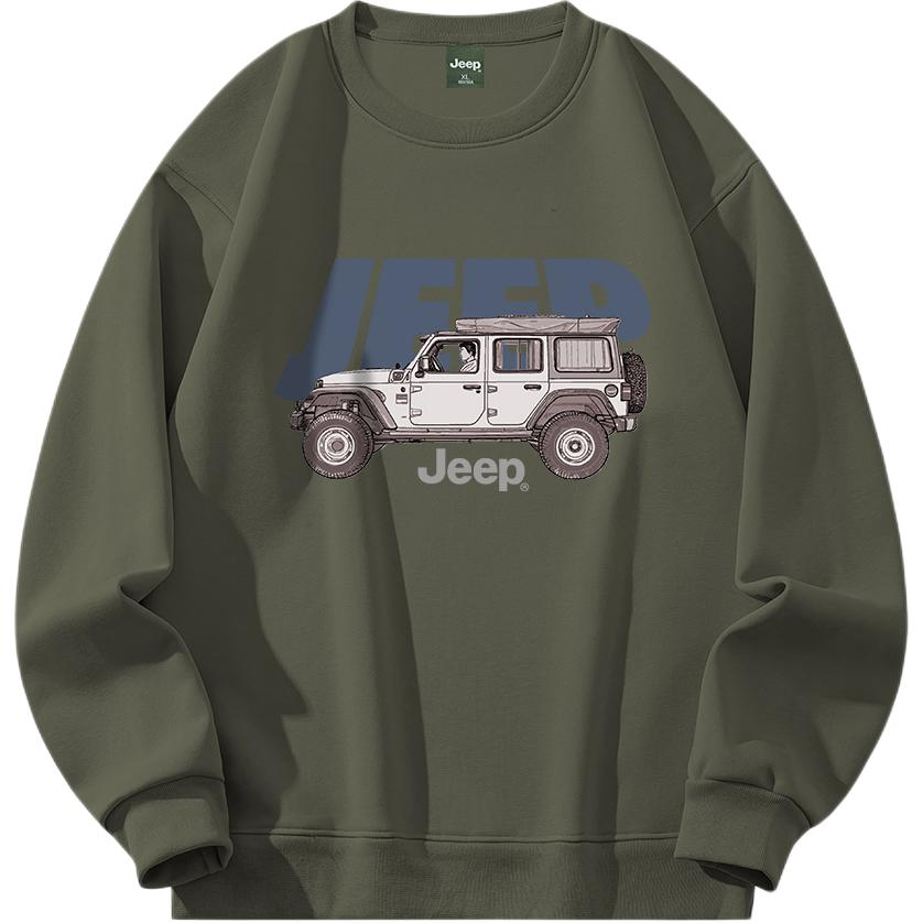 

Свитшот Leisure Collection Unisex Jeep, серый зеленый