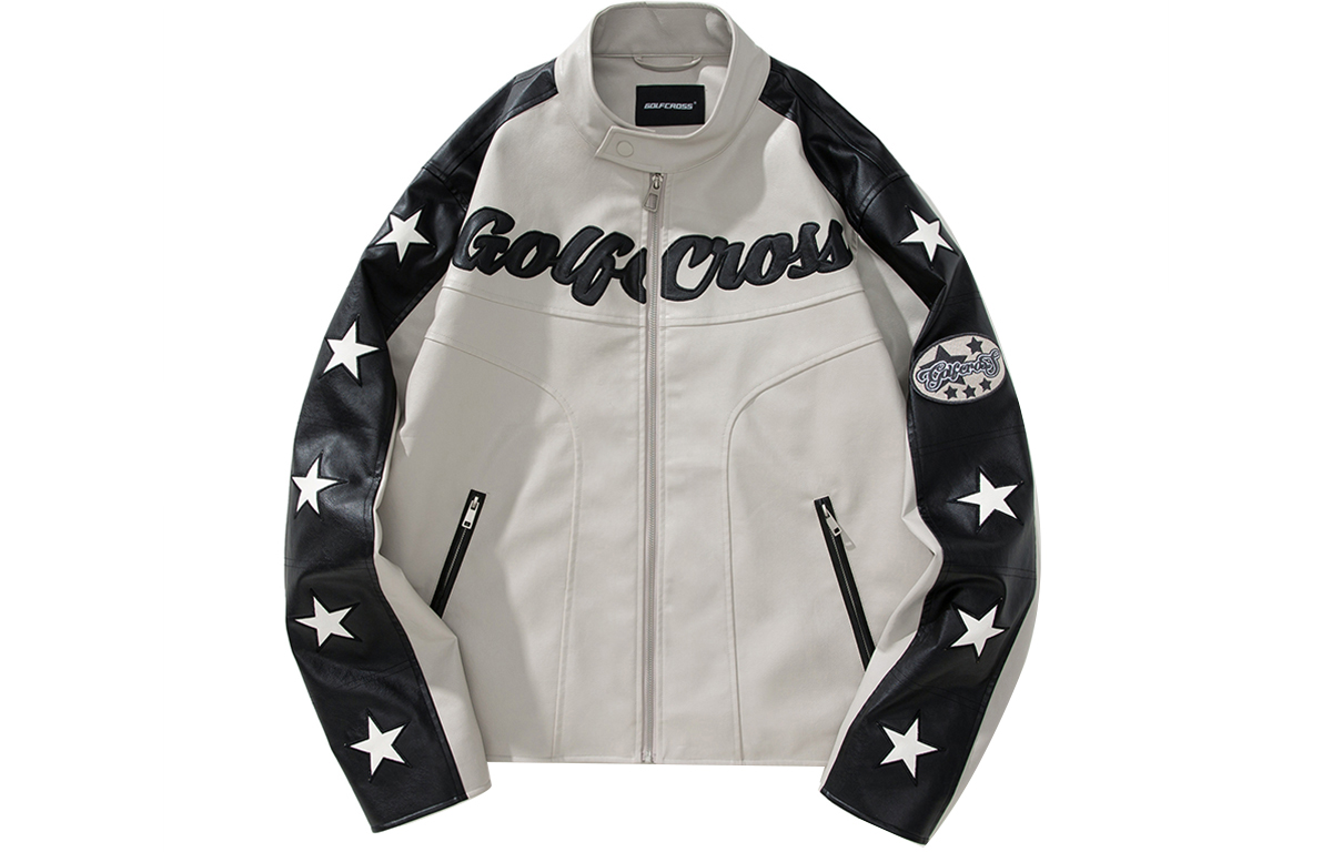 

GOLFCROSS Кожаная куртка унисекс, Black Gray
