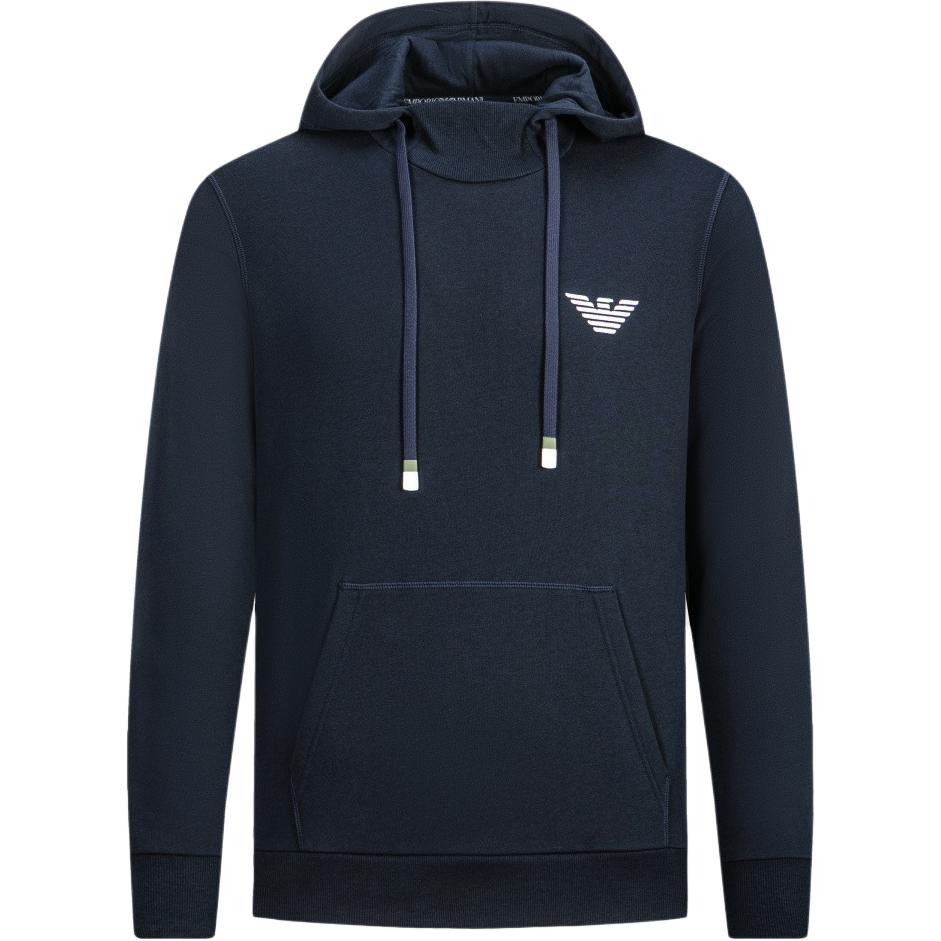 

Толстовка с вышитым логотипом EMPORIO ARMANI, темно-синий