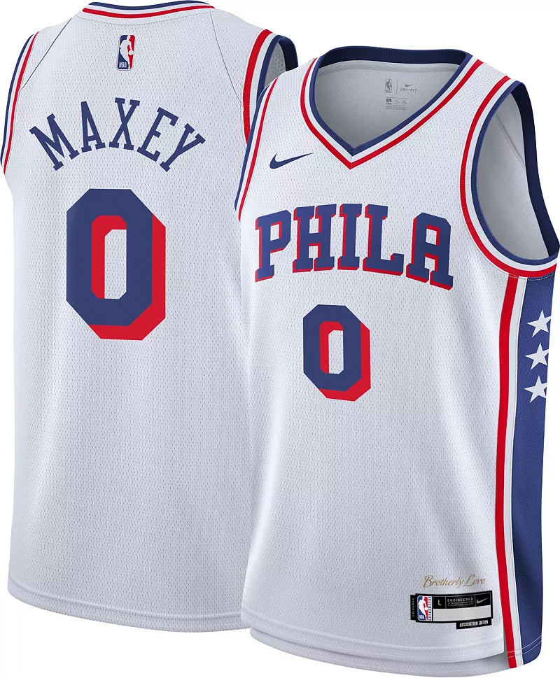 

Белая майка Nike Youth Philadelphia 76ers Тайриза Макси #0 Swingman