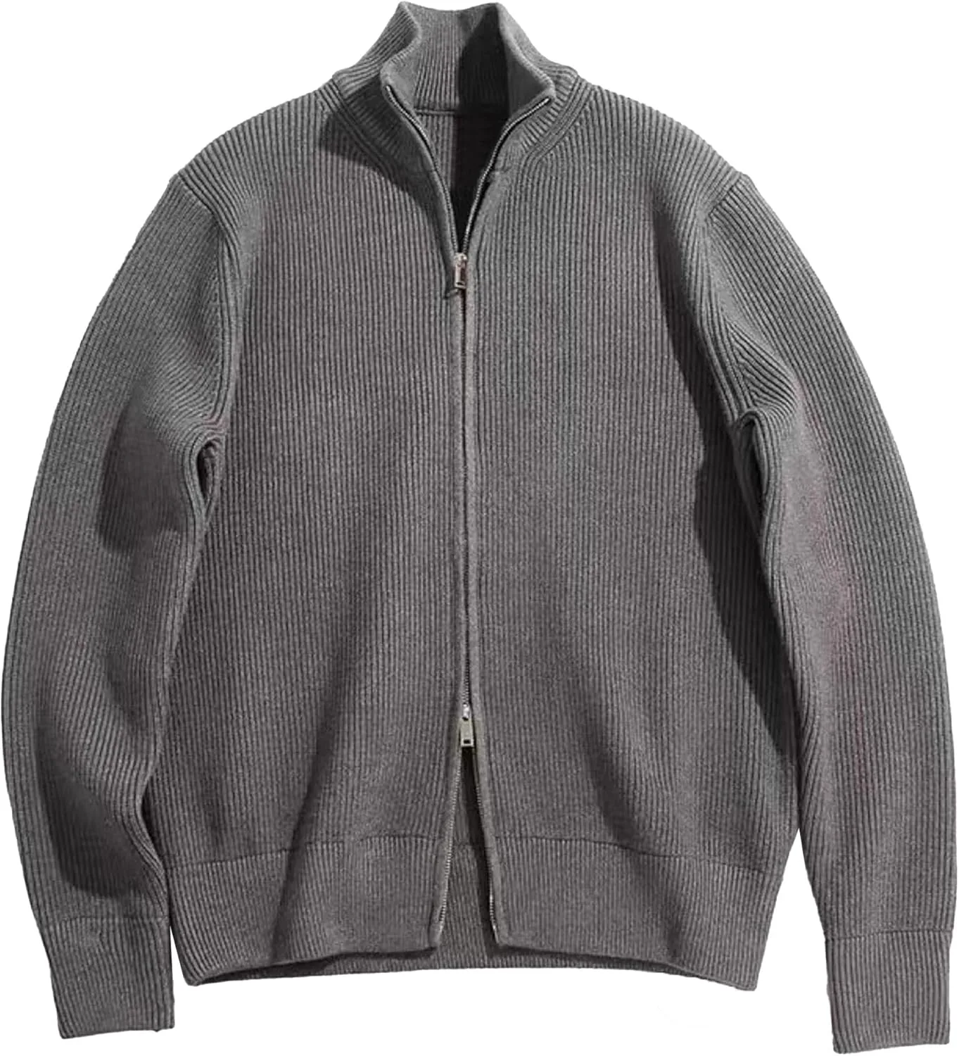 

Мужской кардиган с двойной молнией, зимний вязаный свитер, Slim Fit SWJGLITTR