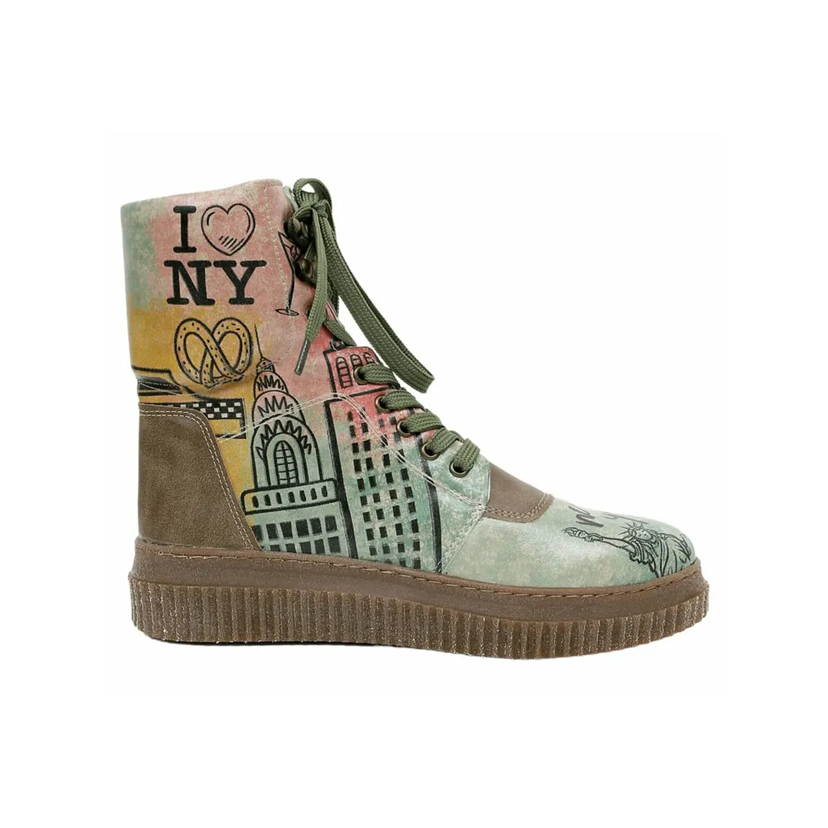 Ботинки на шнуровке DOGO "Women's Future Boots State Of Bliss 36 Women's Future Boots Ve", Vegan, зеленый — фото 3
