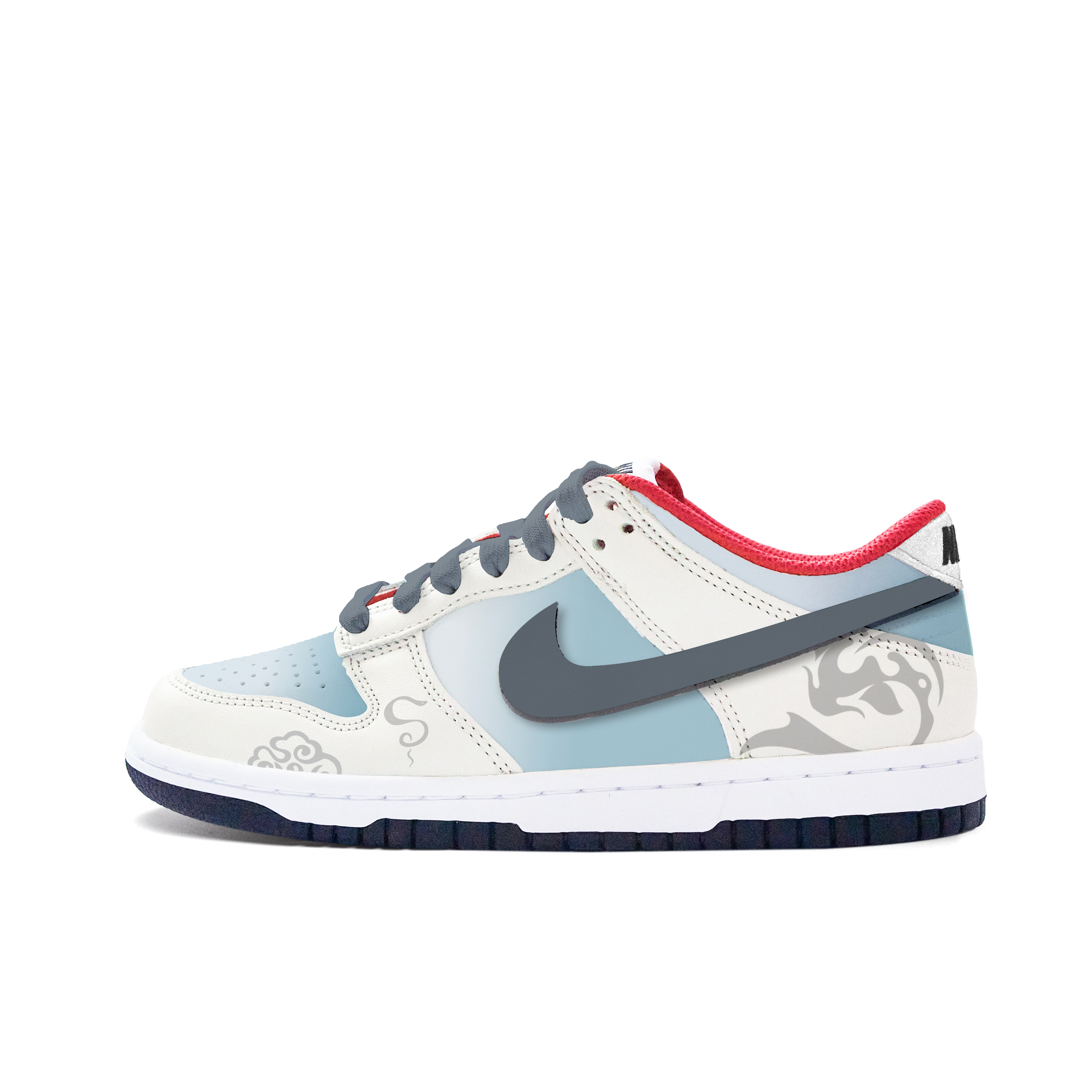 

Детские кроссовки для скейтбординга Dunk «Year Of The Dragon» с низким верхом и противоскользящим покрытием для подростков Nike, синий