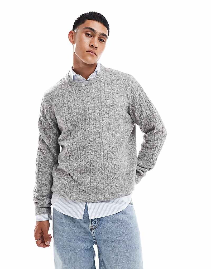 

Свитер ультрасвободного кроя с круглым вырезом ASOS DESIGN