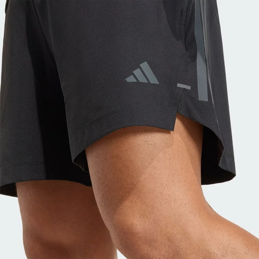 Шорты спортивные с принтом Performance D4T PrimeLift 3 Stripes adidas, Черный — фото 4
