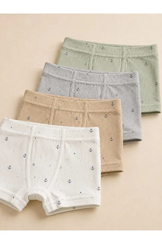 Детский комплект боксеров для мальчиков хлопковый Basics Little&Co, Multicolor 5 Pieces — фото 3