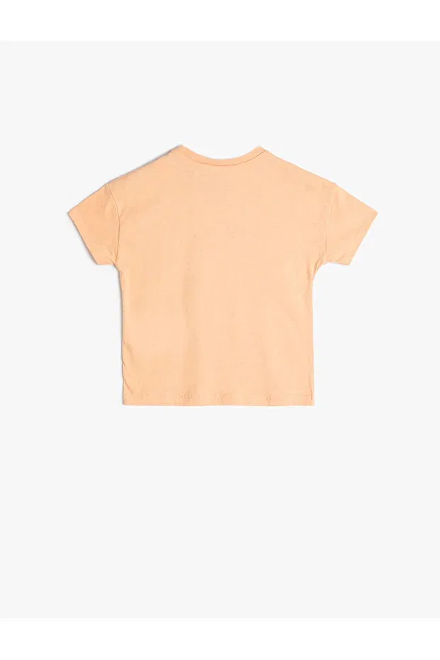 Детская футболка с принтом Snoopy t-shirt licensed short sleeve crew neck cotton Koton, Orange — фото 2