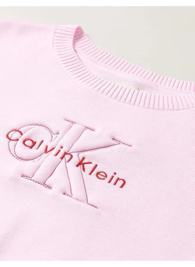 Свитшот с принтом Youth graphic pullover Calvin Klein Jeans, розовый — фото 4