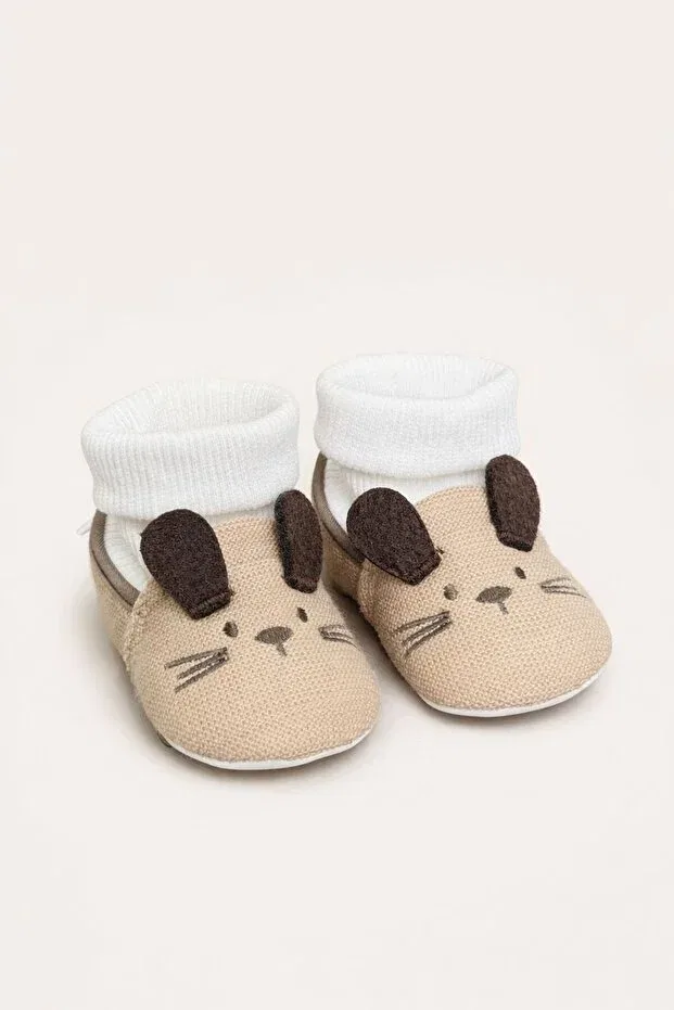 Детские пинетки для новорожденных вязаные Minissa Baby Kids, Brown