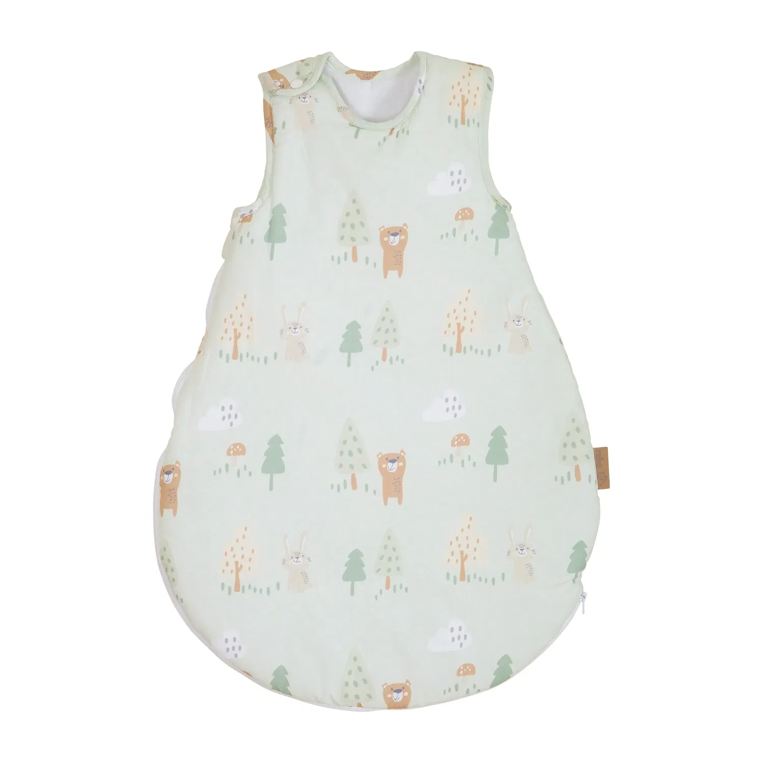 Детский спальный мешок дышащий Woodland Buddies Roba, пастельно-зеленый