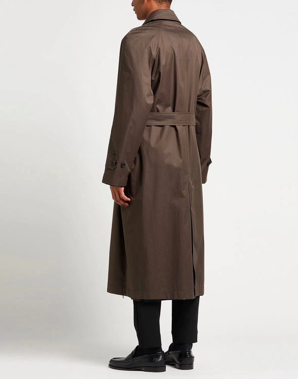 Мужское пальто-тренч однобортное с поясом Burberry, Lead — фото 3