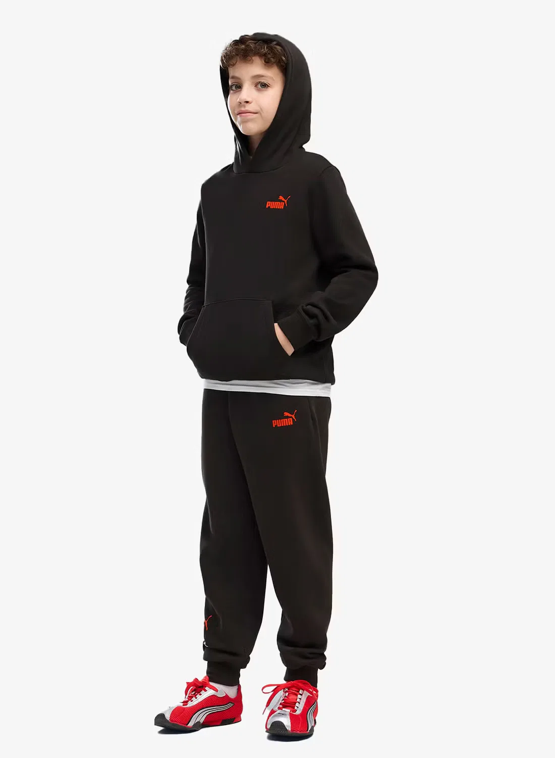 Худи с графическим принтом Youth Essential Logo Lab Puma, черный — фото 3