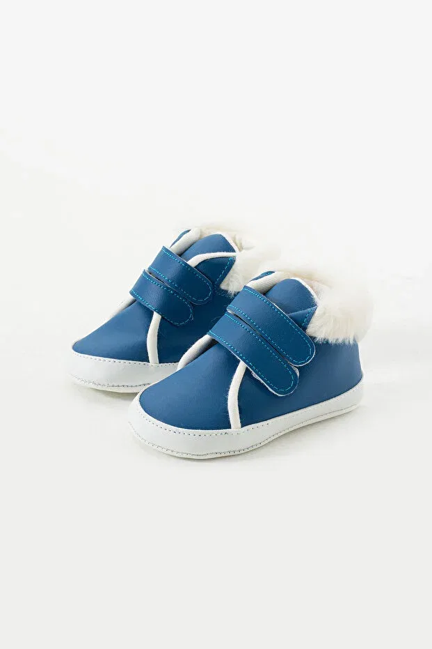 Детские пинетки для новорожденных без каблука Yummy Kids, Blue — фото 2