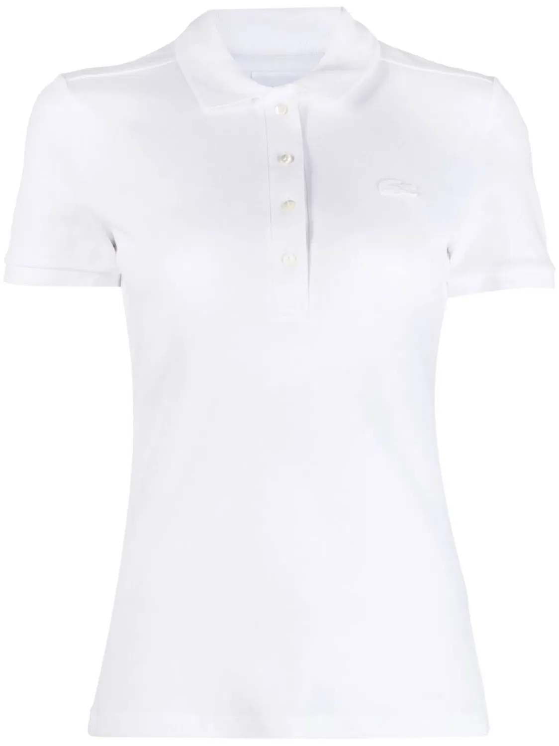 Lacoste Поло белое с короткими рукавами