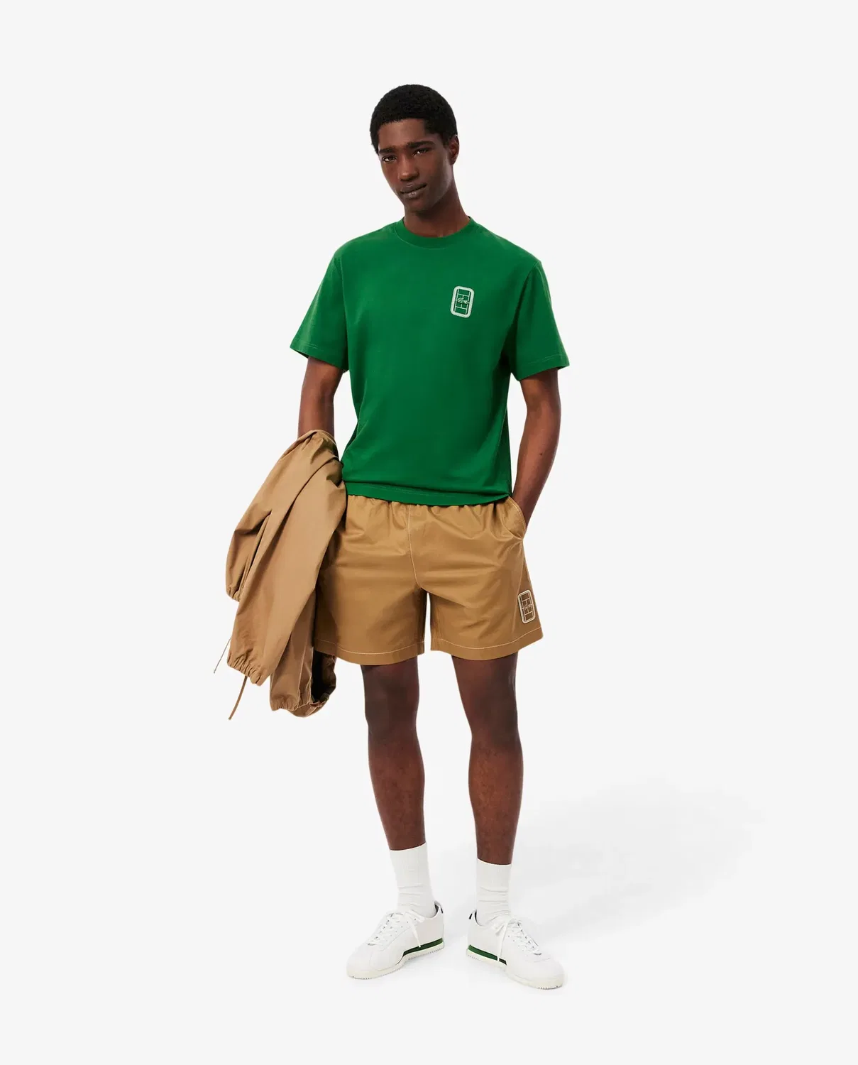 Мужская футболка с принтом Lacoste, Verde — фото 4