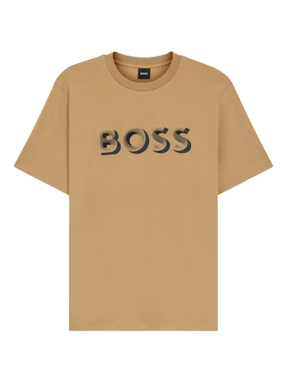 Футболка с логотипом BOSS, бежевый