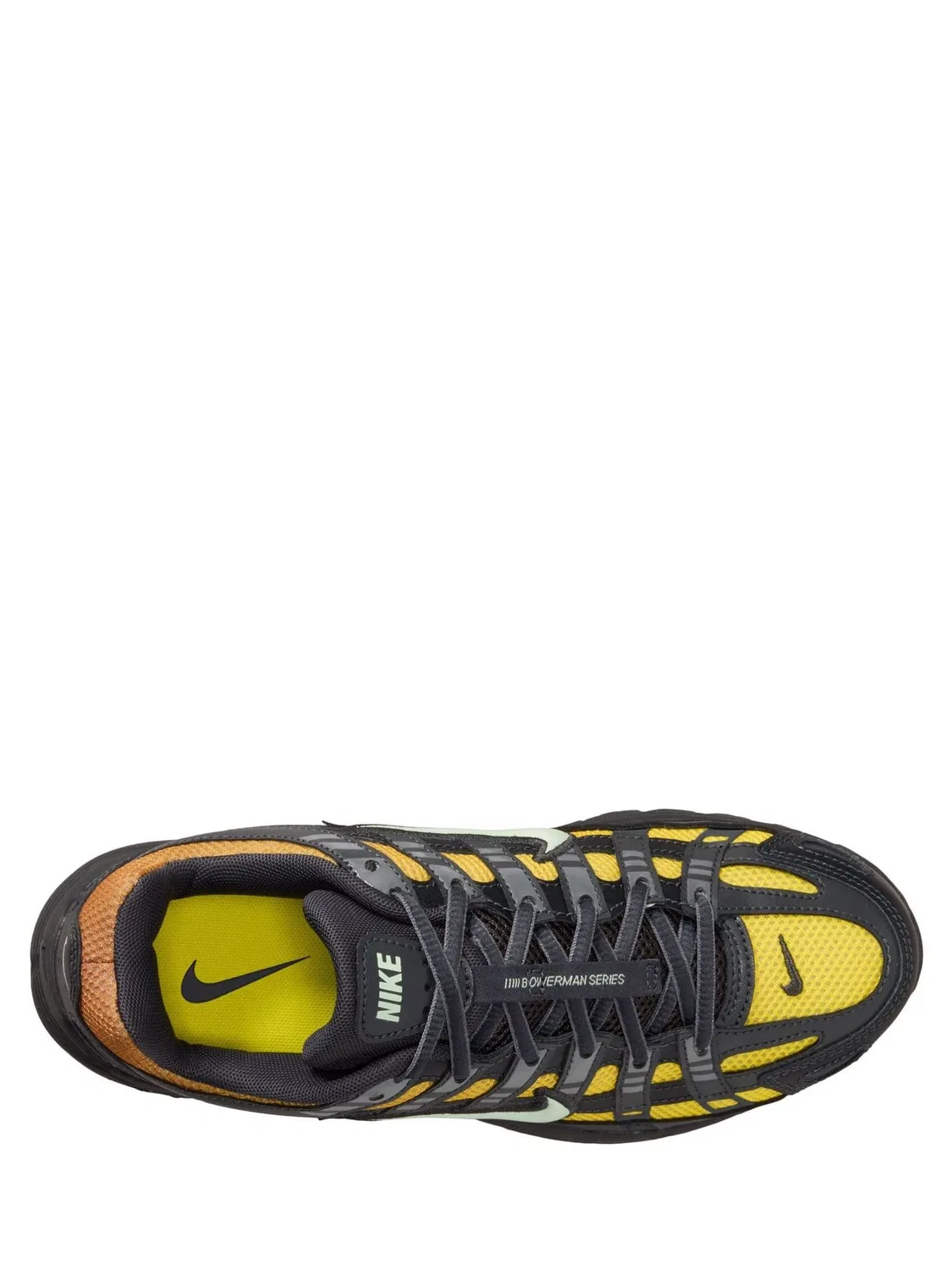 Кроссовки Nike P-6000, черно-серо-желтые — фото 4