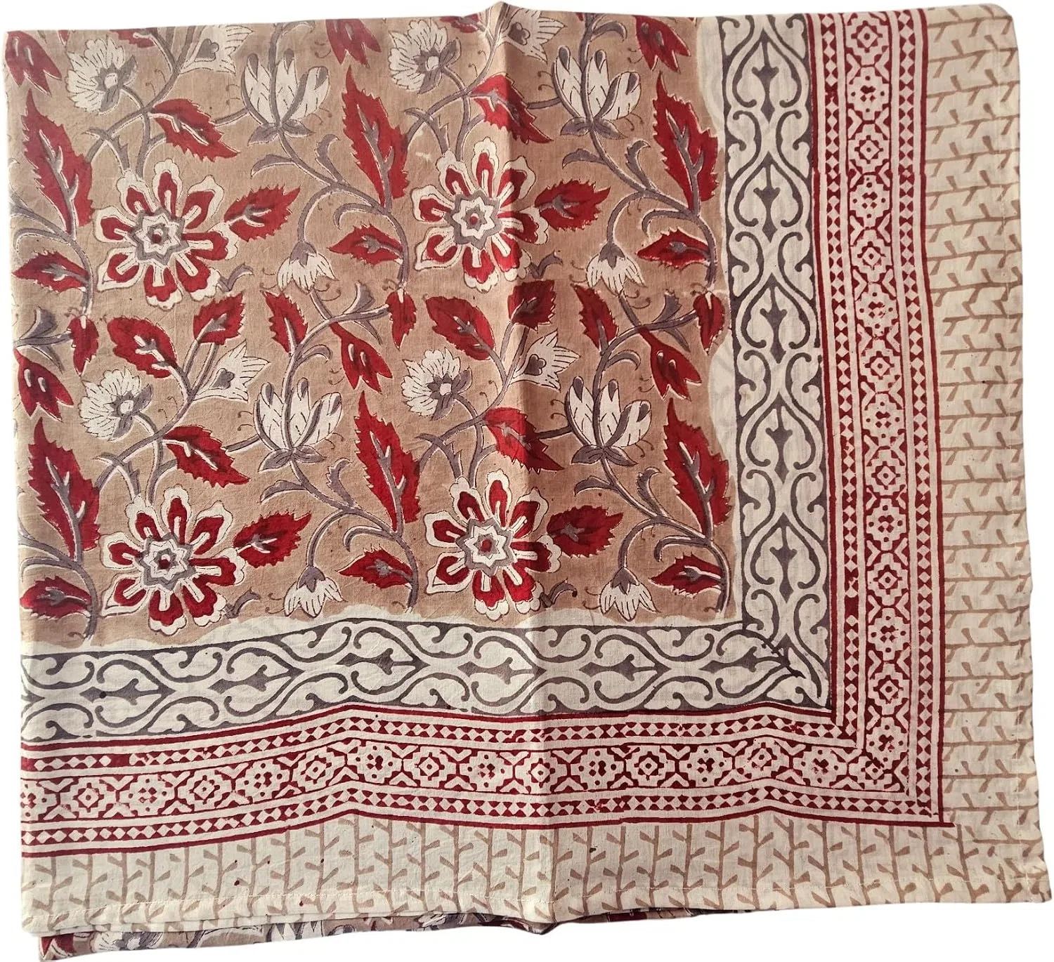 Женский парео-саронг с флористическим принтом Hand Block Printed Cotton, Multicolor — фото 3