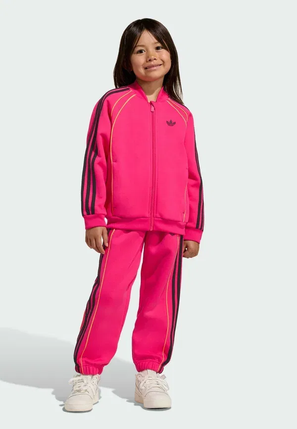 Детский спортивный костюм Adidas Originals, черный/оранжевый