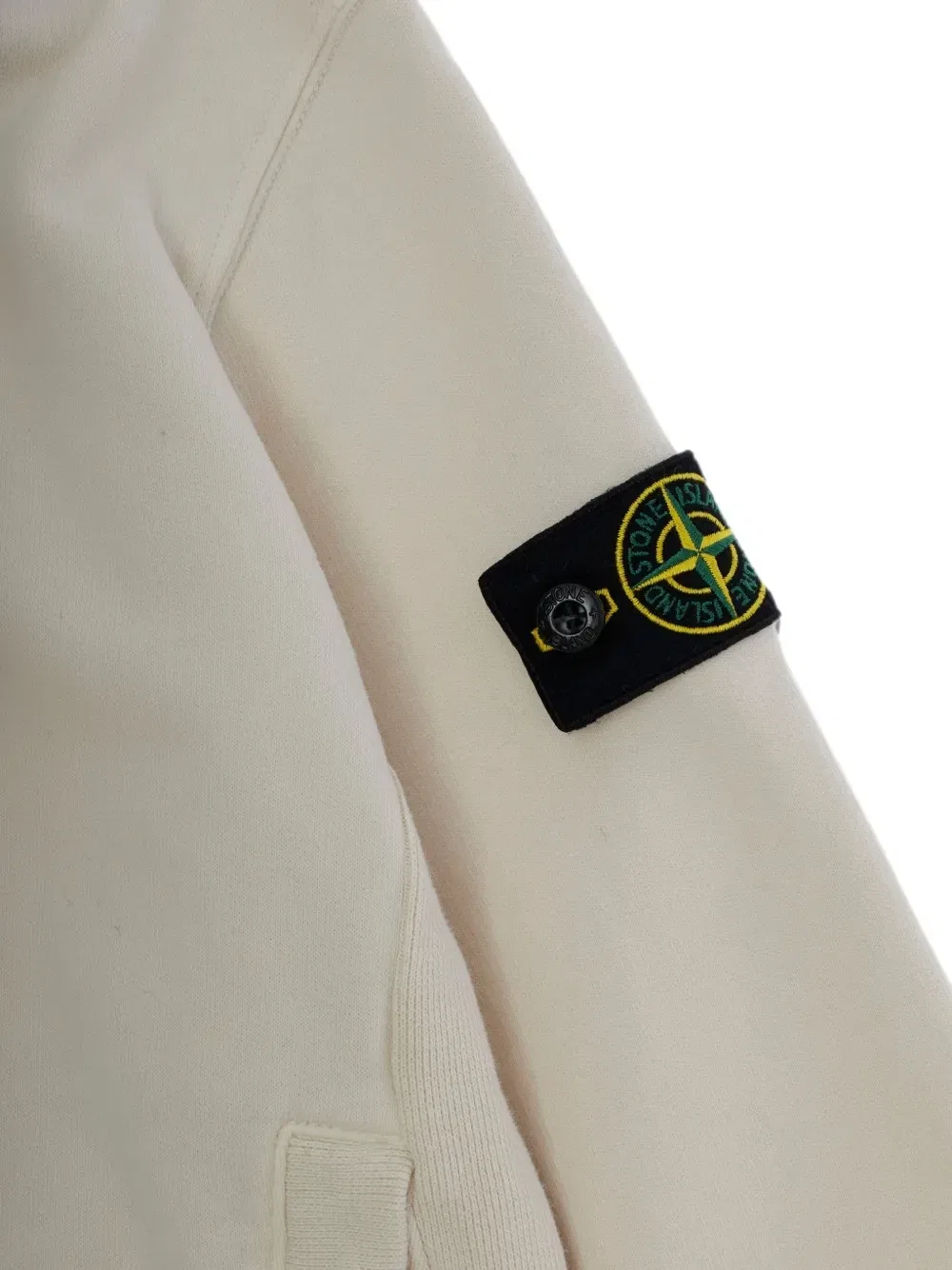 Худи с логотипом-нашивкой Stone Island Junior, белый — фото 3