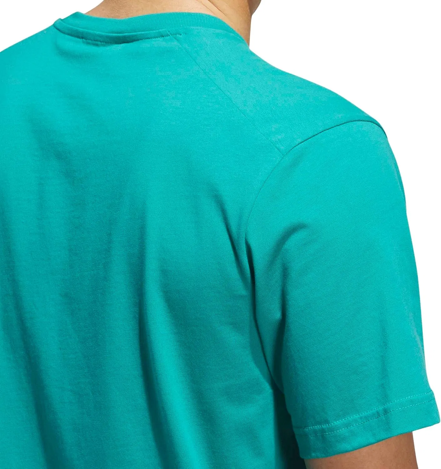 Мужская футболка свободного кроя Basketball Graphic adidas, Pure Teal/Black — фото 4