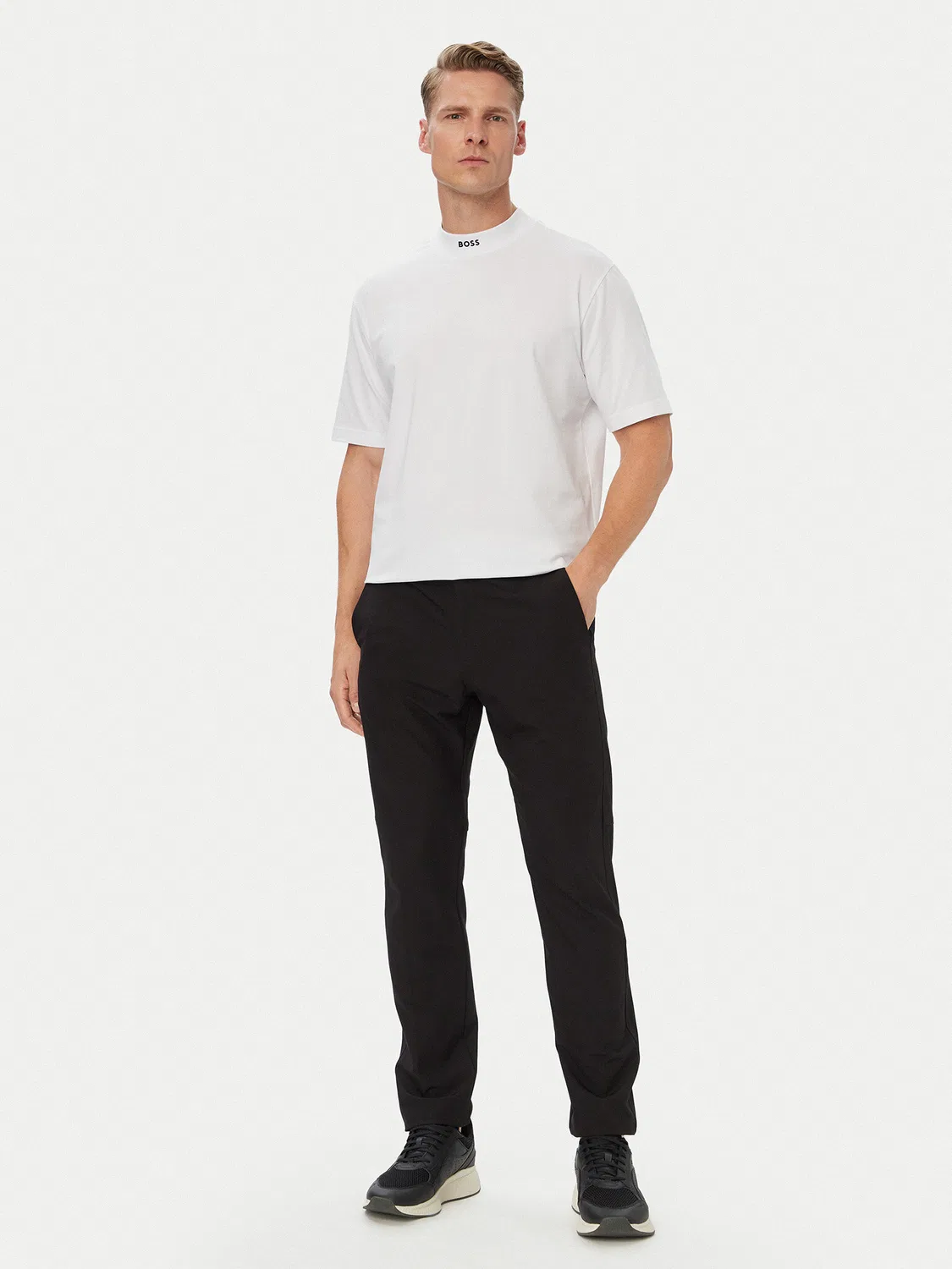 Мужская футболка свободного кроя Tee Collar Boss, белый — фото 2