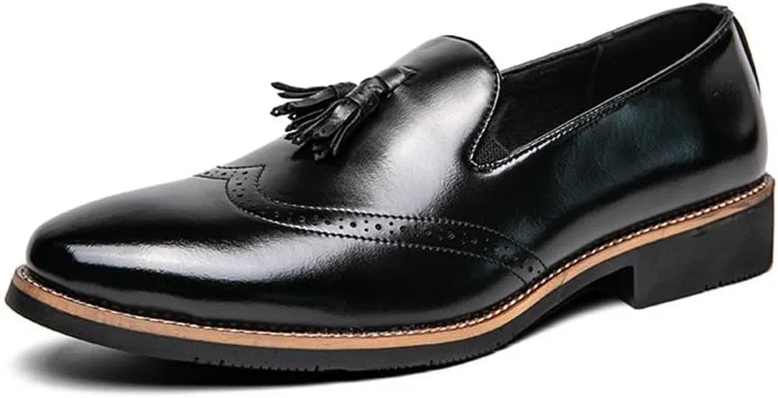 Лоферы мужские ортопедические кожаные Slip-On, Black UOPYNE