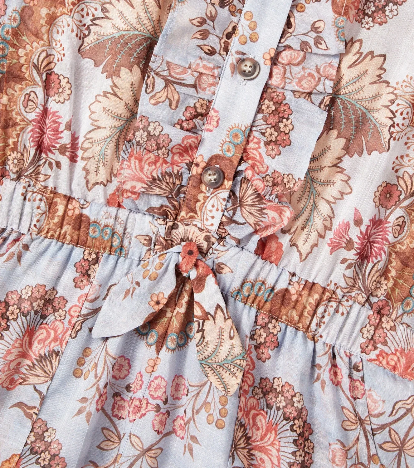 Комбинезон хлопковый Zimmermann Kids, синий — фото 3