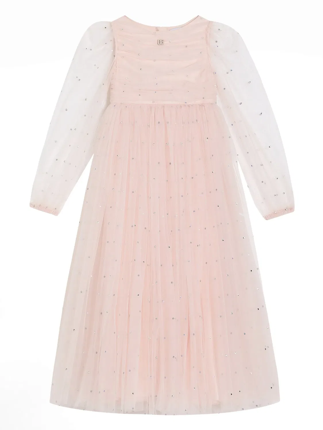 Платье в горох Dolce & Gabbana Kids, розовый