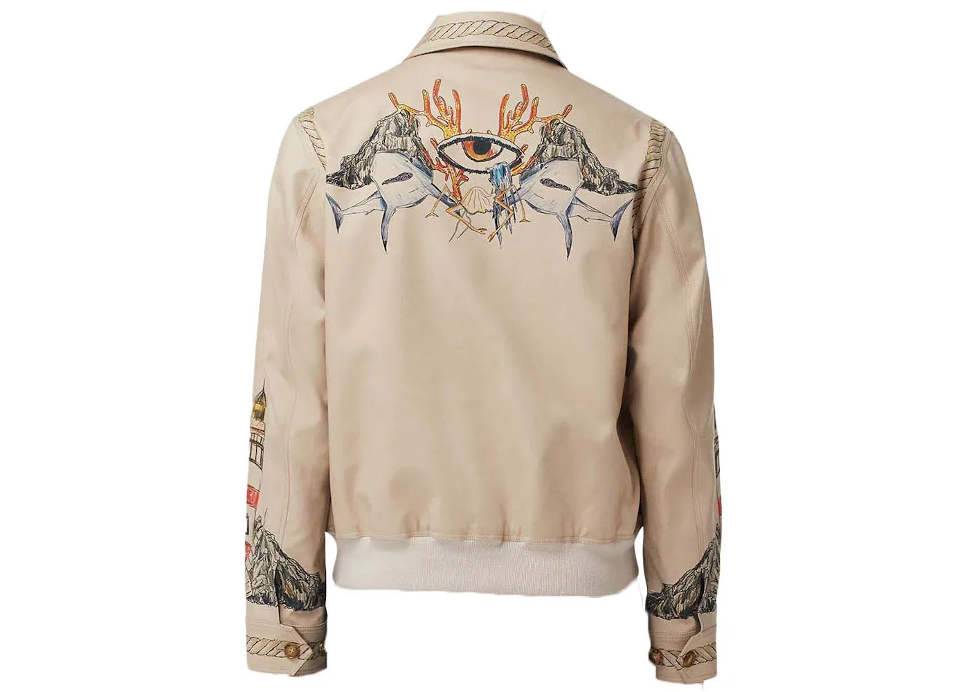 Мужская куртка-парка с принтом Marine Sketch-Print Burberry, Beige Multi — фото 2