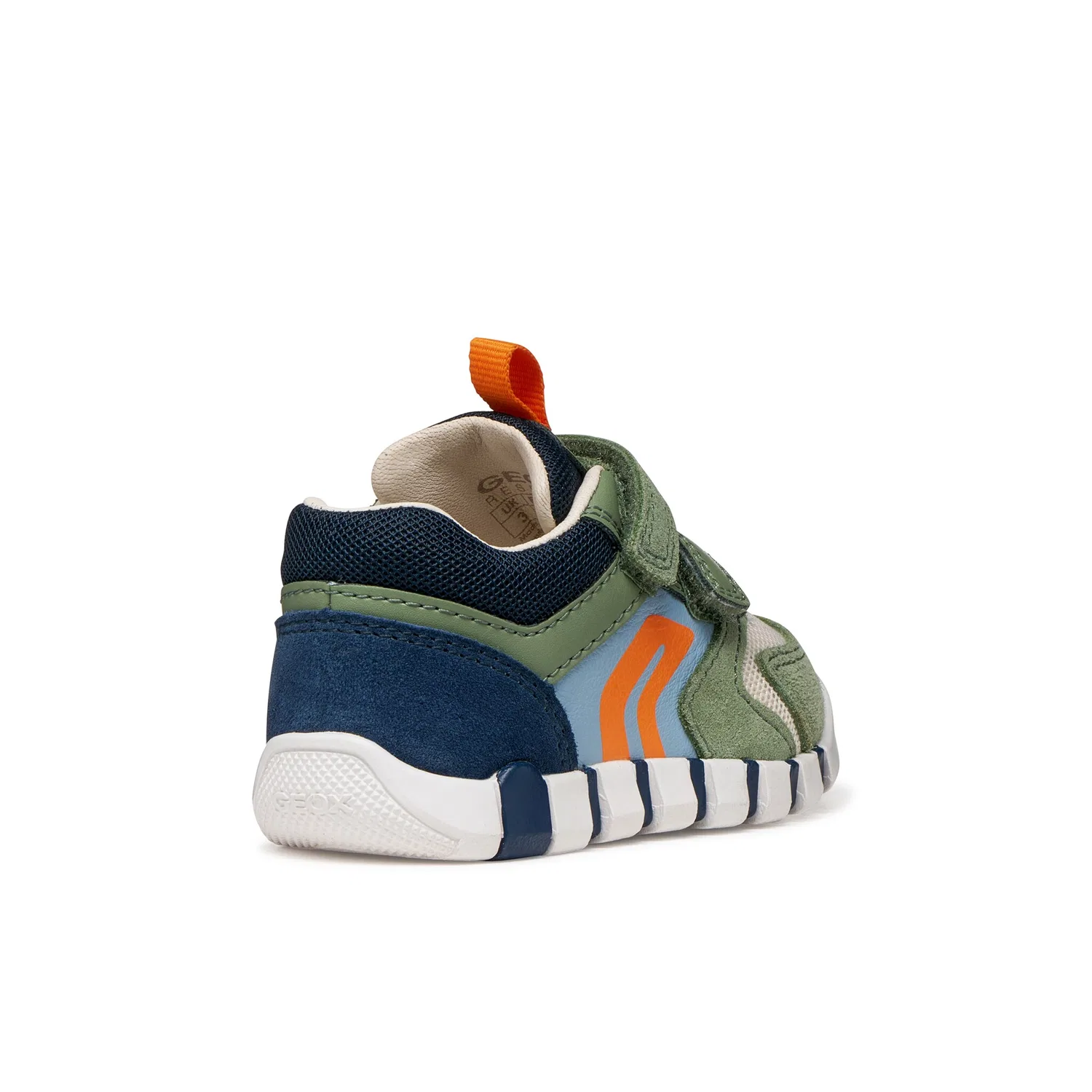 Детские ботинки для первых шагов с мембраной Geox B IUPIDOO BOY, Olive Green/Navy — фото 4