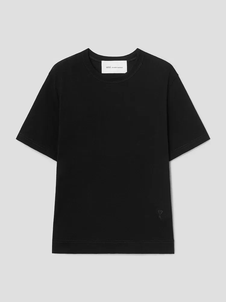 Футболка с патчем Ami De Coeur, классическая AMI PARIS, Black