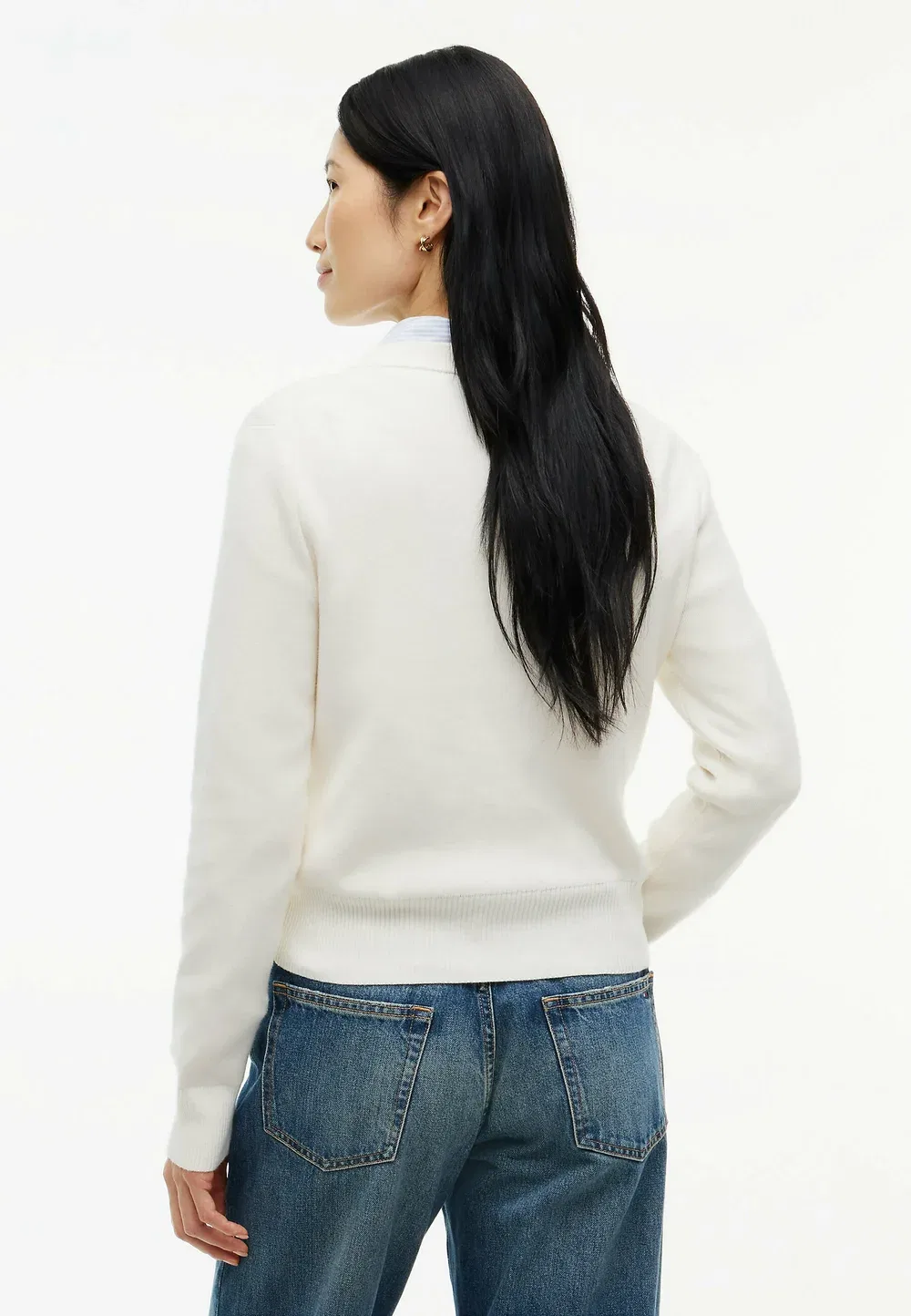 Тканый джемпер премиум-класса с круглым вырезом Tommy Hilfiger, Ivory Petal — фото 3
