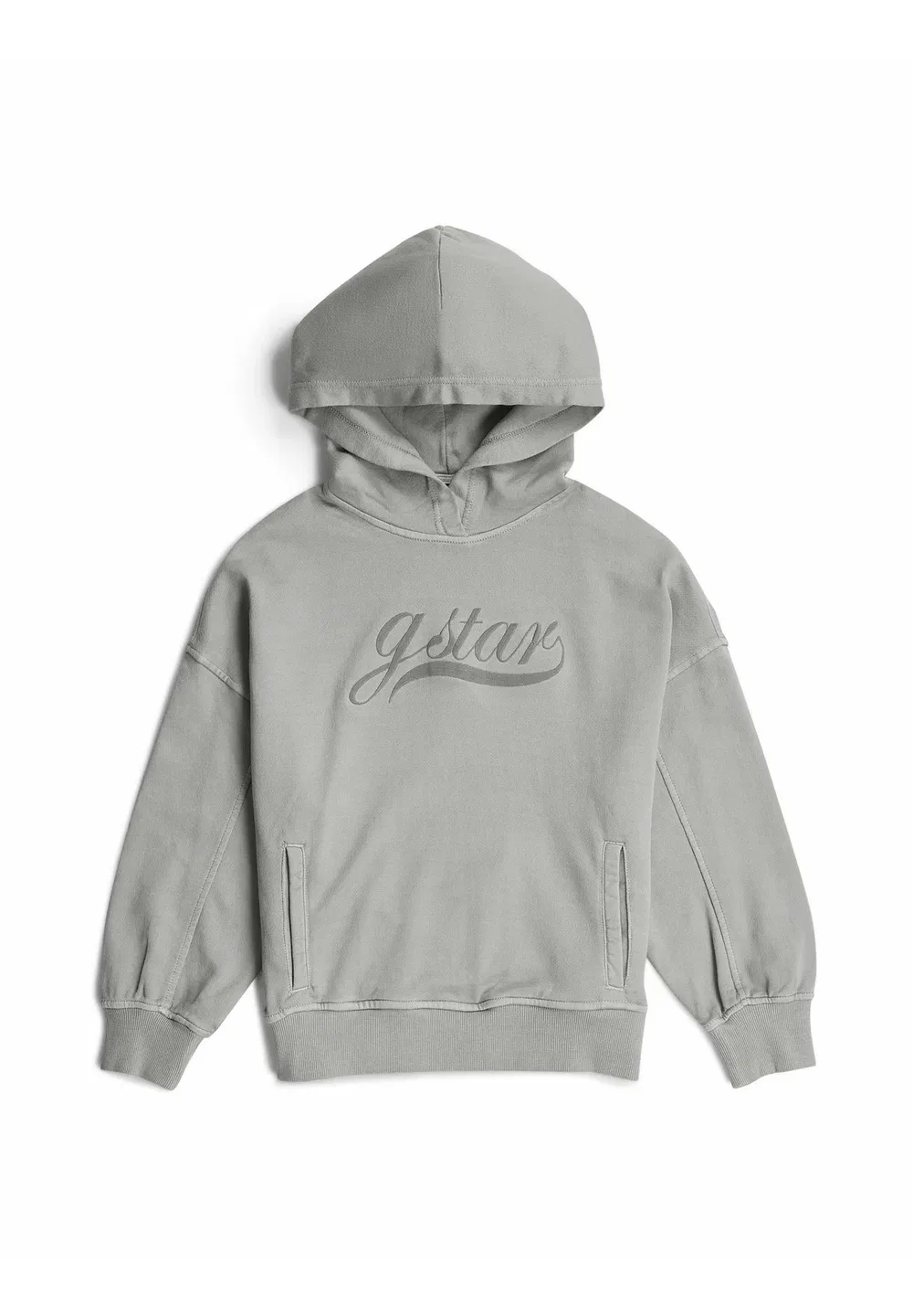 Детский объемный свитер с капюшоном - худи G-Star, Grey Alloy — фото 4