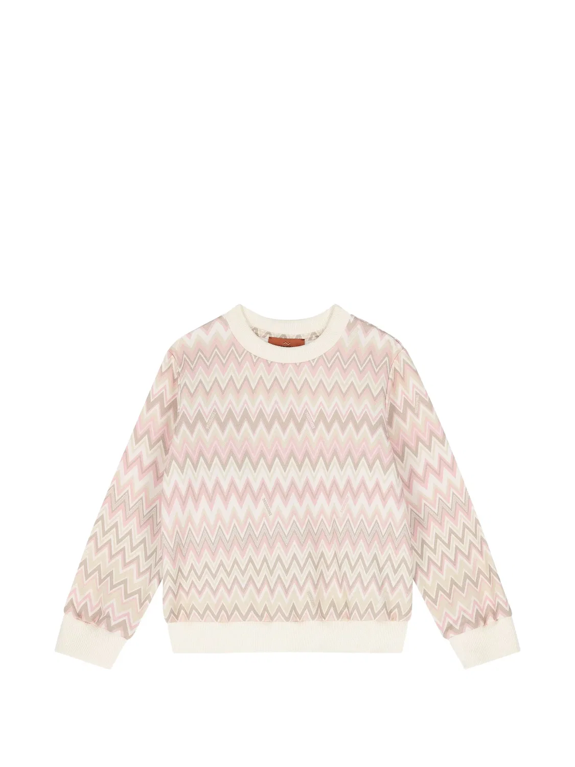 Свитер с узором зигзаг Missoni Kids, нейтральные цвета