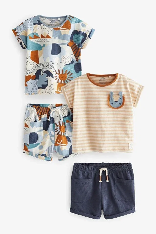 Детский комплект шорт для мальчиков с принтом Safari Next Baby, Multicolor