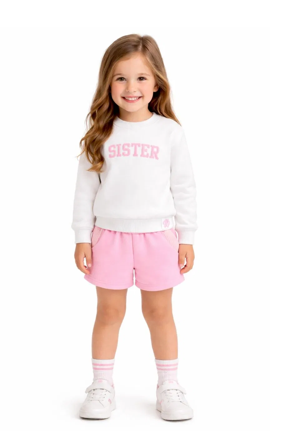 Детские шорты из сисака с карманами, модель Bits and Bows Bits & Bows, Pink — фото 2