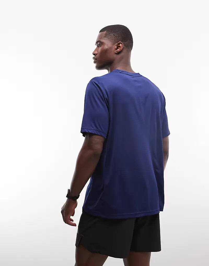 Футболка Adidas performance Workout essentials, темно-синяя — фото 3