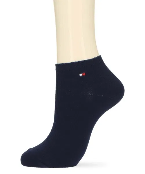 Женские носки с вышитым логотипом, длина 7 см, модель School Socks TOMMY HILFIGER, Dark Navy — фото 2