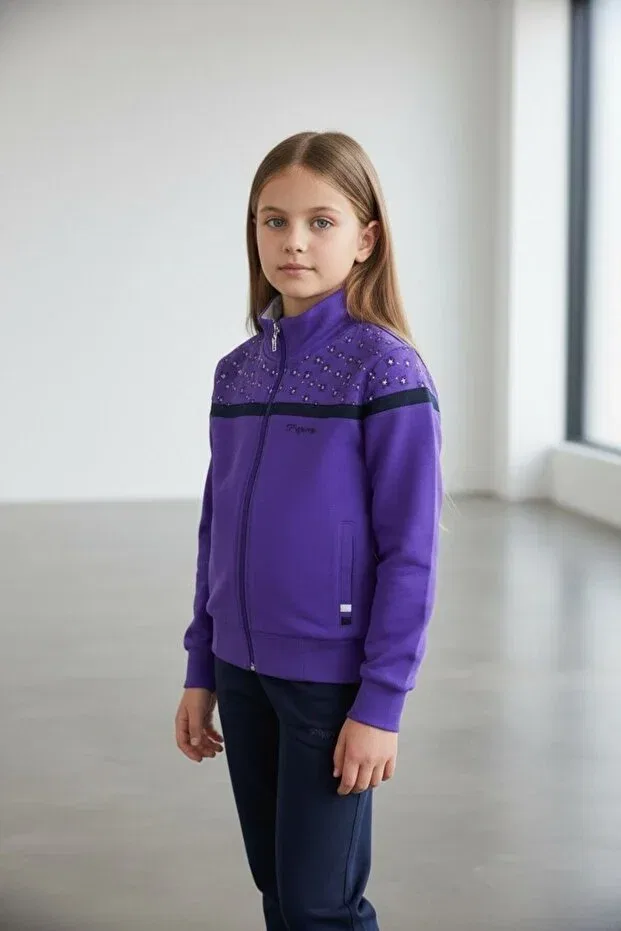 Детский спортивный комплект для девочек с принтом Piyera, Lilac — фото 4